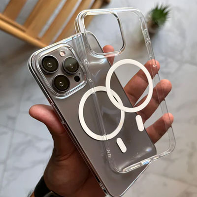 Berlia Hard MagSafe Clear Case (Anti-Yellow)